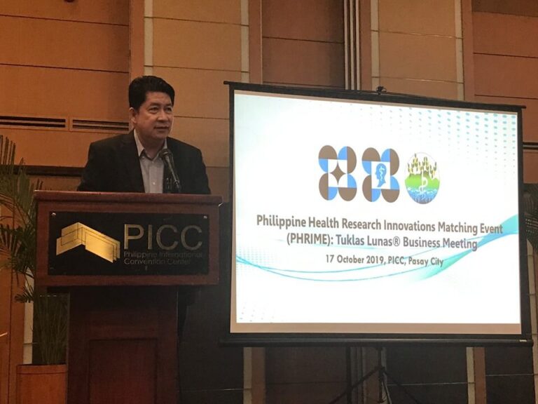 Herbanext President Philip Cruz at Philippine Health Research Innovations Matching Event